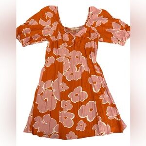 LES SEREIN PRINTED MINI DRESS